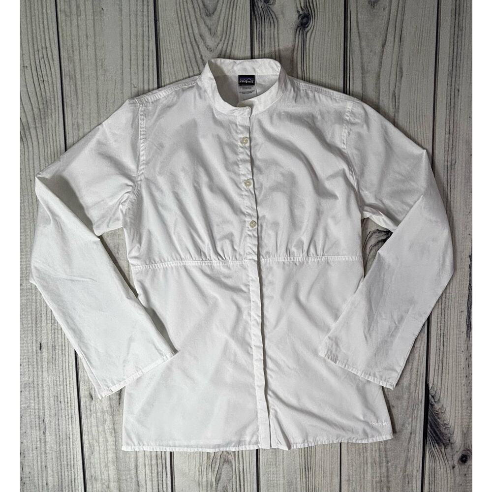 Patagonia Women's Size 6 Button Up White Shirt Blouse
